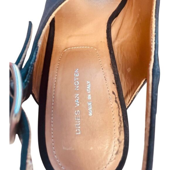 Dries Van Noten Satin Slingback Sandal - Picture 8 of 11